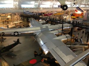 Enola Gay B29 airplane at the Smithsonian Air and Field Museum