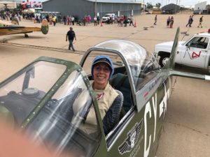 Kit Crumpton in a P-51 at the Great Bend Air Fest